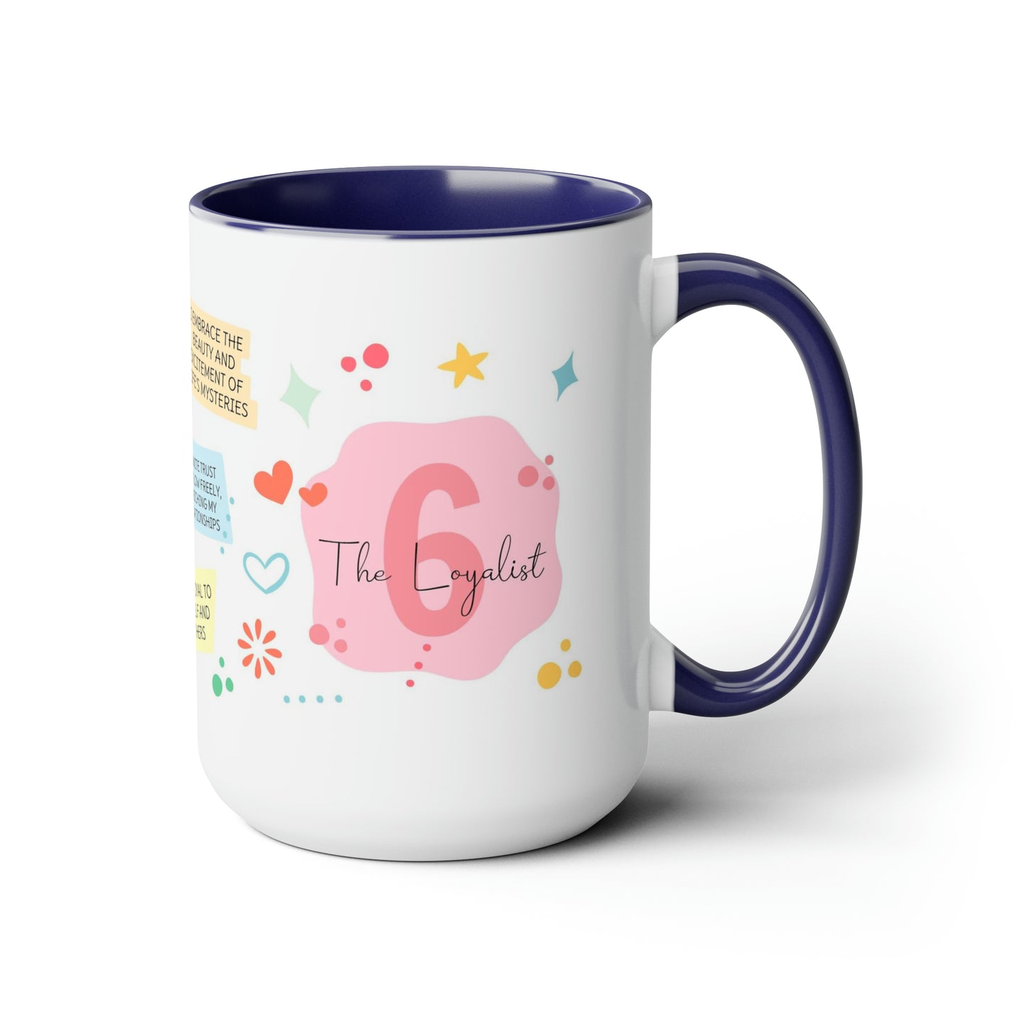 Enneagram 6 Affirmations  Two-Tone Coffee Mugs, 15oz