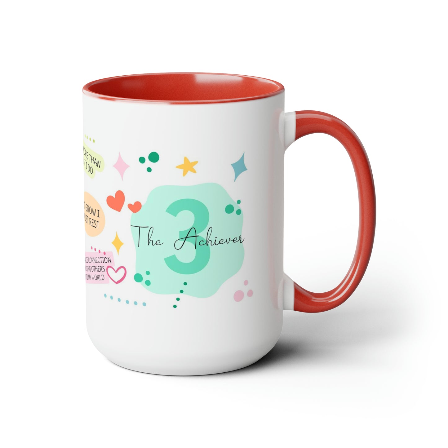 Enneagram 3 Affirmations  Two-Tone Coffee Mugs, 15oz