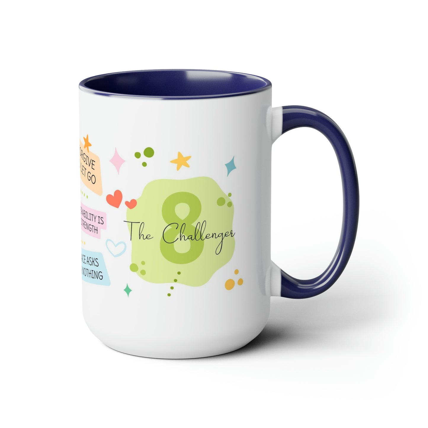 Enneagram 8 Affirmations  Two-Tone Coffee Mugs, 15oz