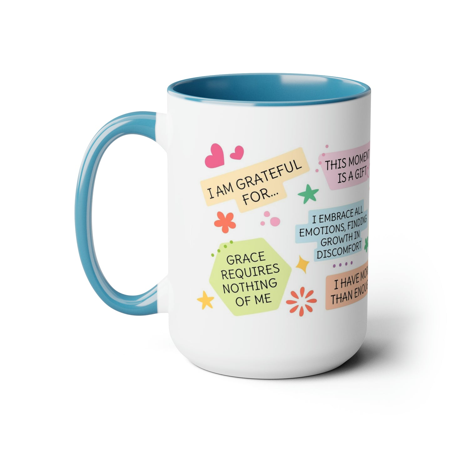 Enneagram 7 Affirmations  Two-Tone Coffee Mugs, 15oz