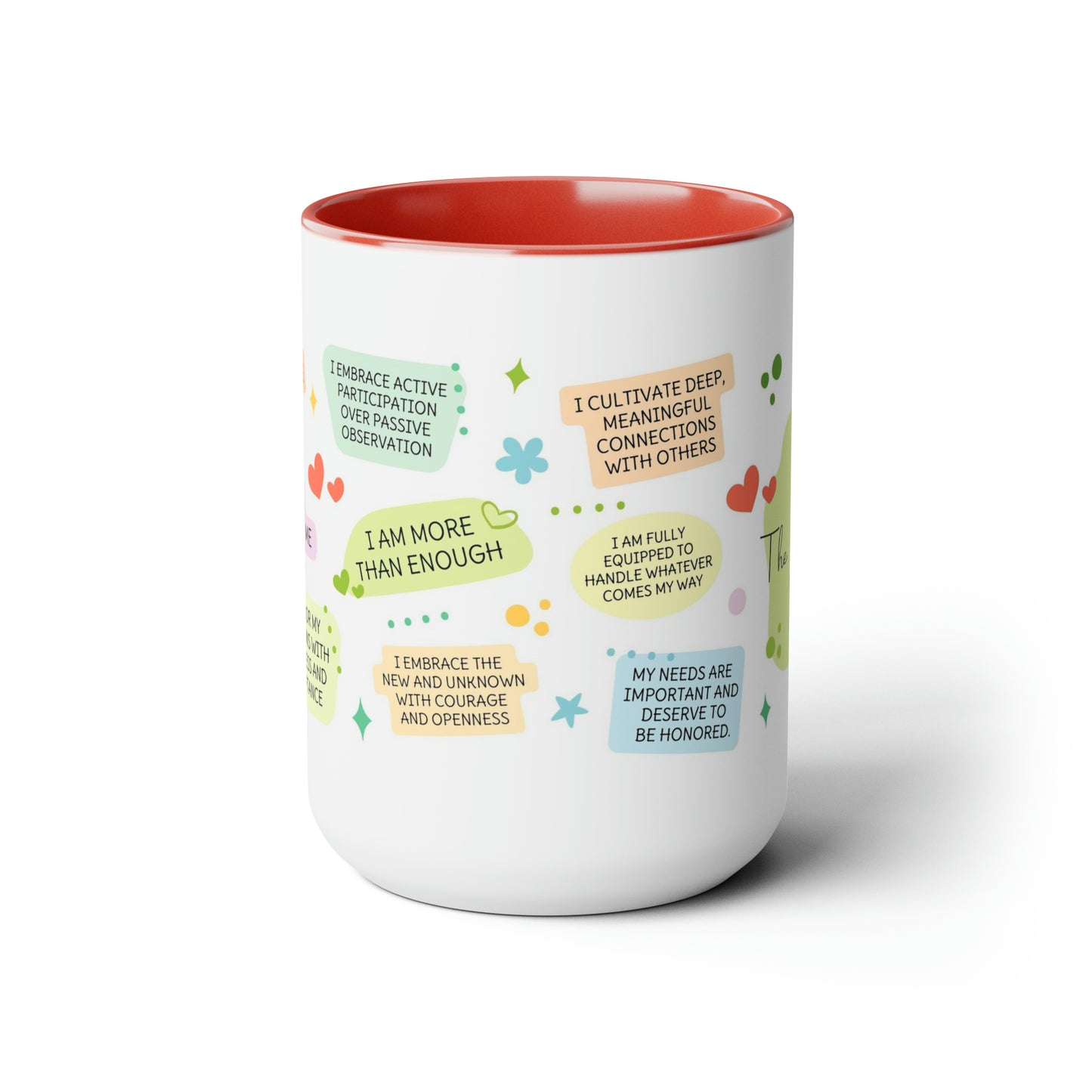 Enneagram 5  Affirmations  Two-Tone Coffee Mugs, 15oz