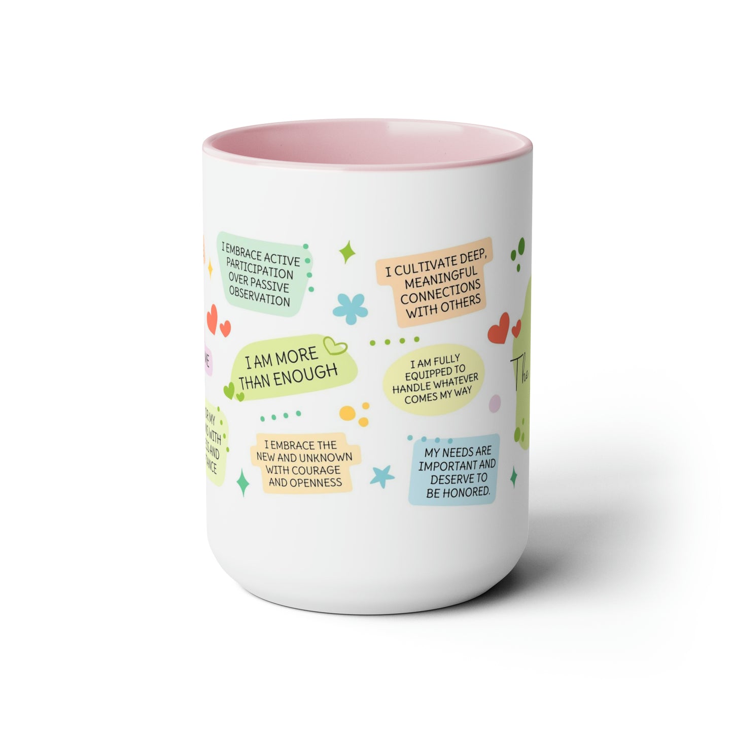 Enneagram 5  Affirmations  Two-Tone Coffee Mugs, 15oz
