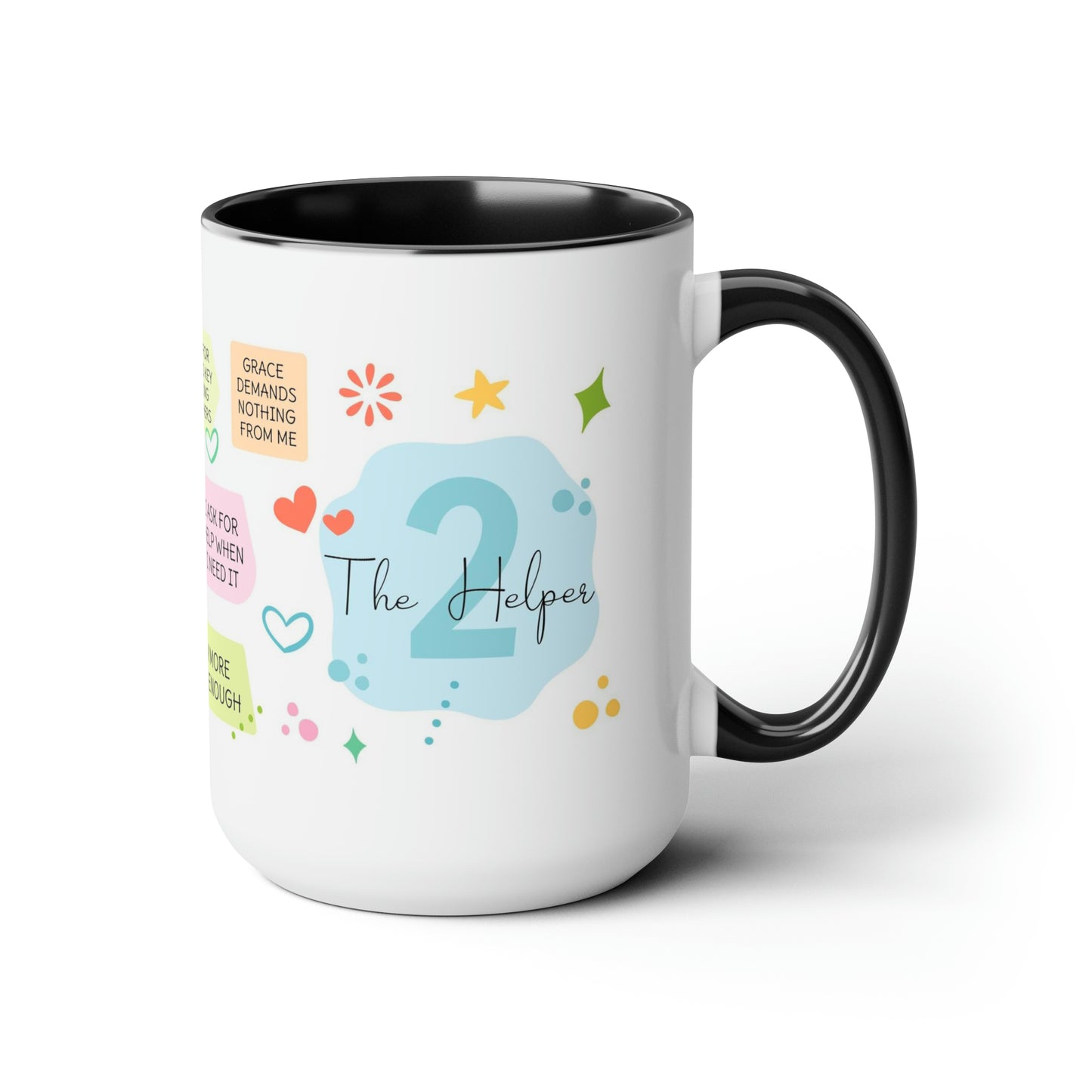 Enneagram 2  Affirmations  Two-Tone Coffee Mugs, 15oz