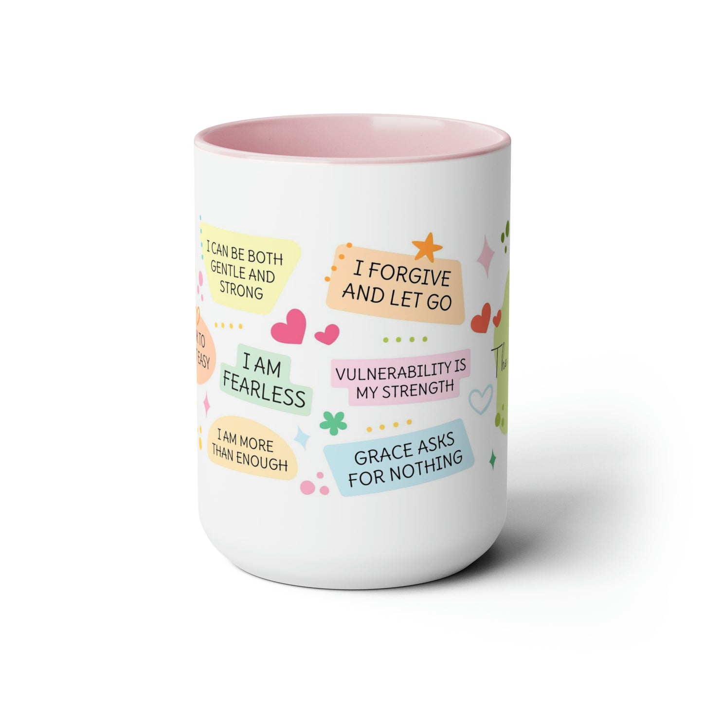 Enneagram 8 Affirmations  Two-Tone Coffee Mugs, 15oz
