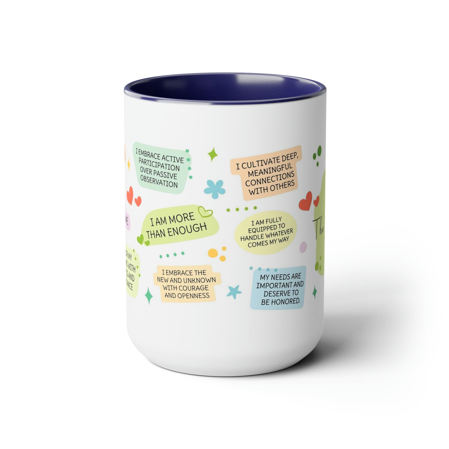 Enneagram 5  Affirmations  Two-Tone Coffee Mugs, 15oz