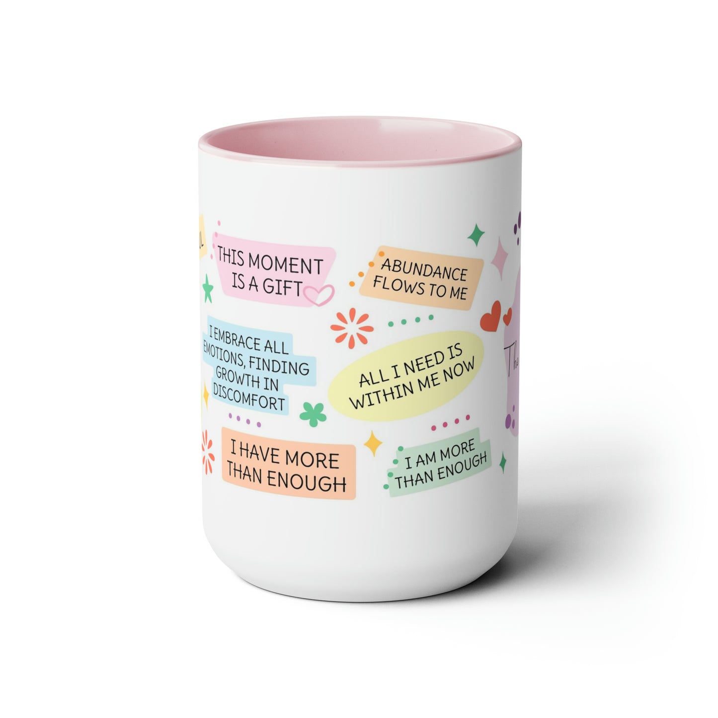 Enneagram 7 Affirmations  Two-Tone Coffee Mugs, 15oz