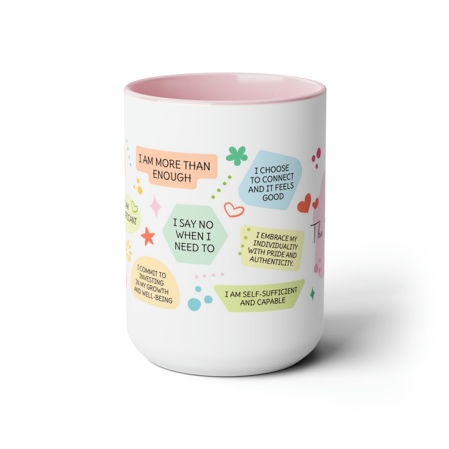 Enneagram 9 Affirmations  Two-Tone Coffee Mugs, 15oz