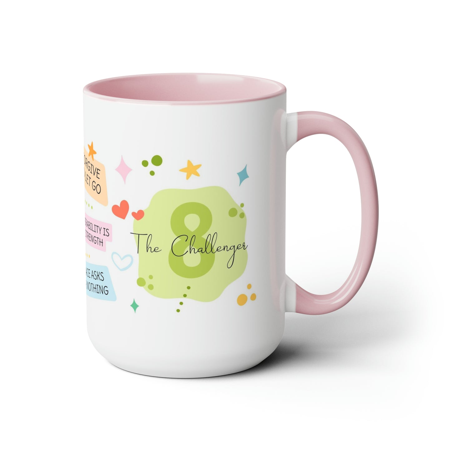 Enneagram 8 Affirmations  Two-Tone Coffee Mugs, 15oz