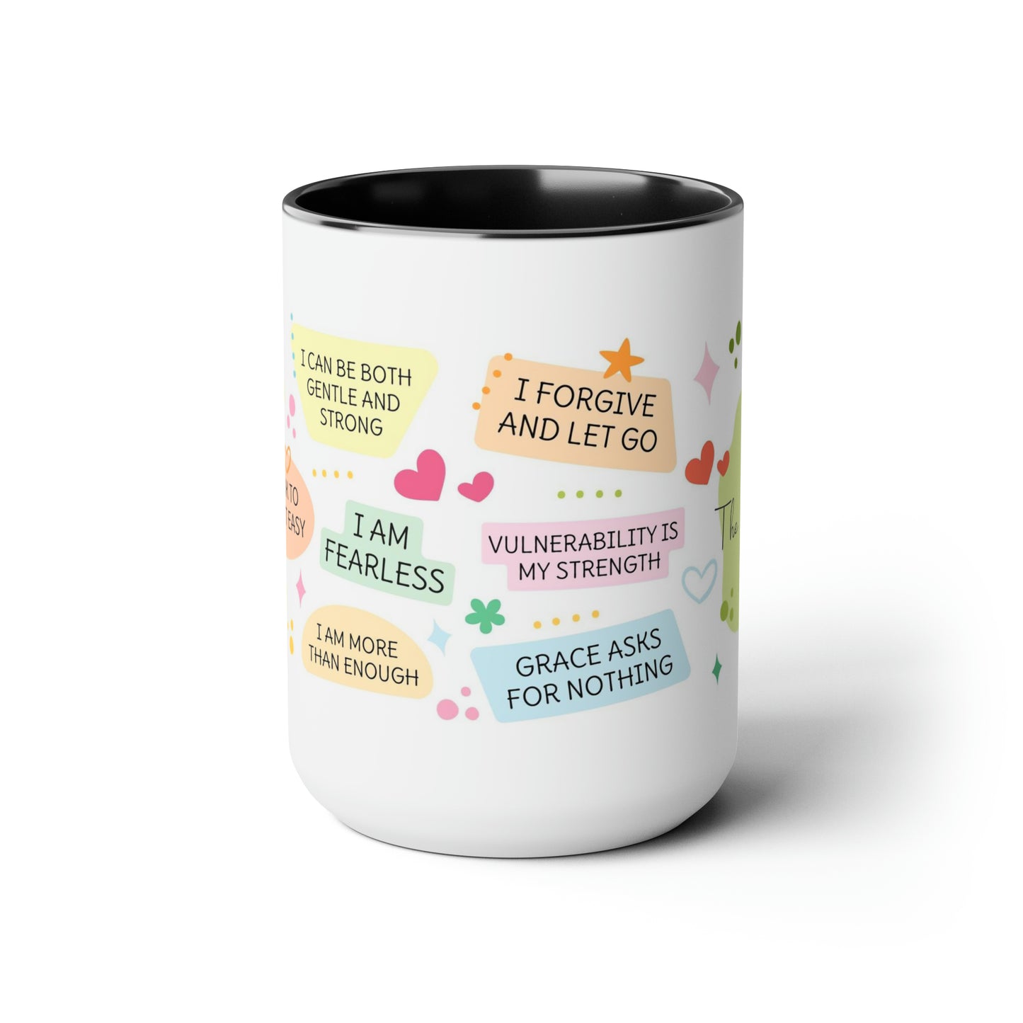 Enneagram 8 Affirmations  Two-Tone Coffee Mugs, 15oz
