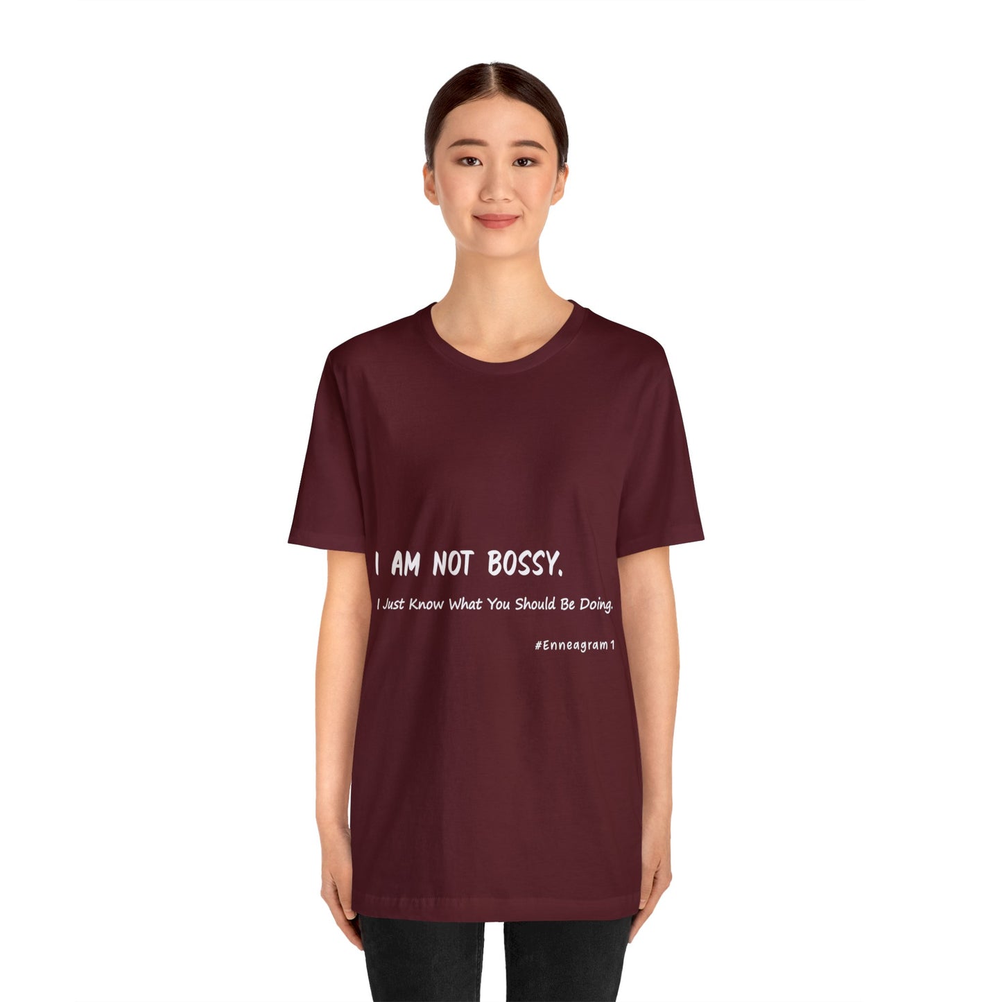 Enneagram Type 1 T-Shirt. I Am Not Bossy. I Just Know What You Should Be Doing. Funny Enneagram T-shirts. Enneagram Gift.