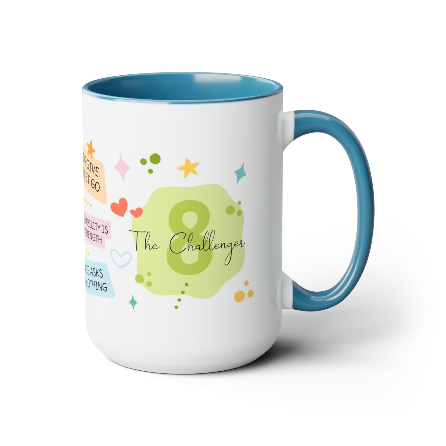 Enneagram 8 Affirmations  Two-Tone Coffee Mugs, 15oz