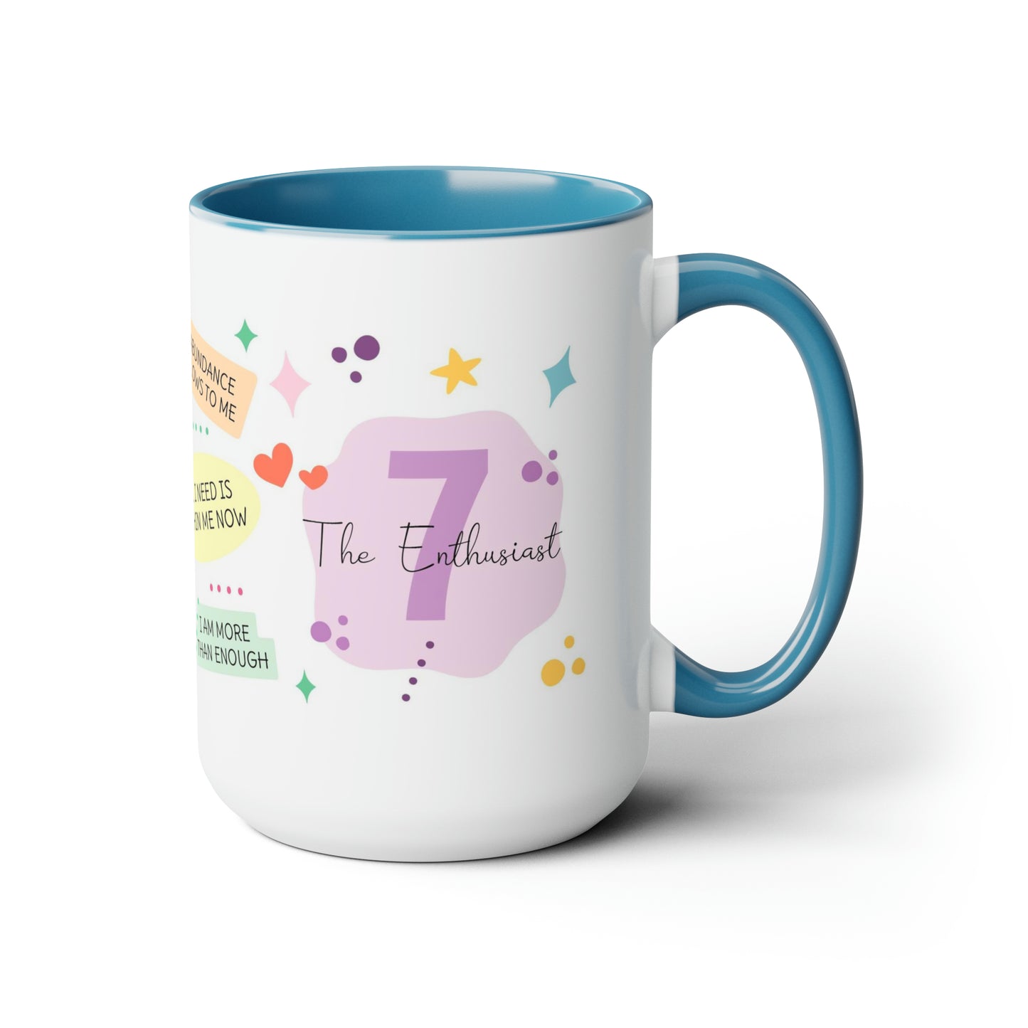 Enneagram 7 Affirmations  Two-Tone Coffee Mugs, 15oz
