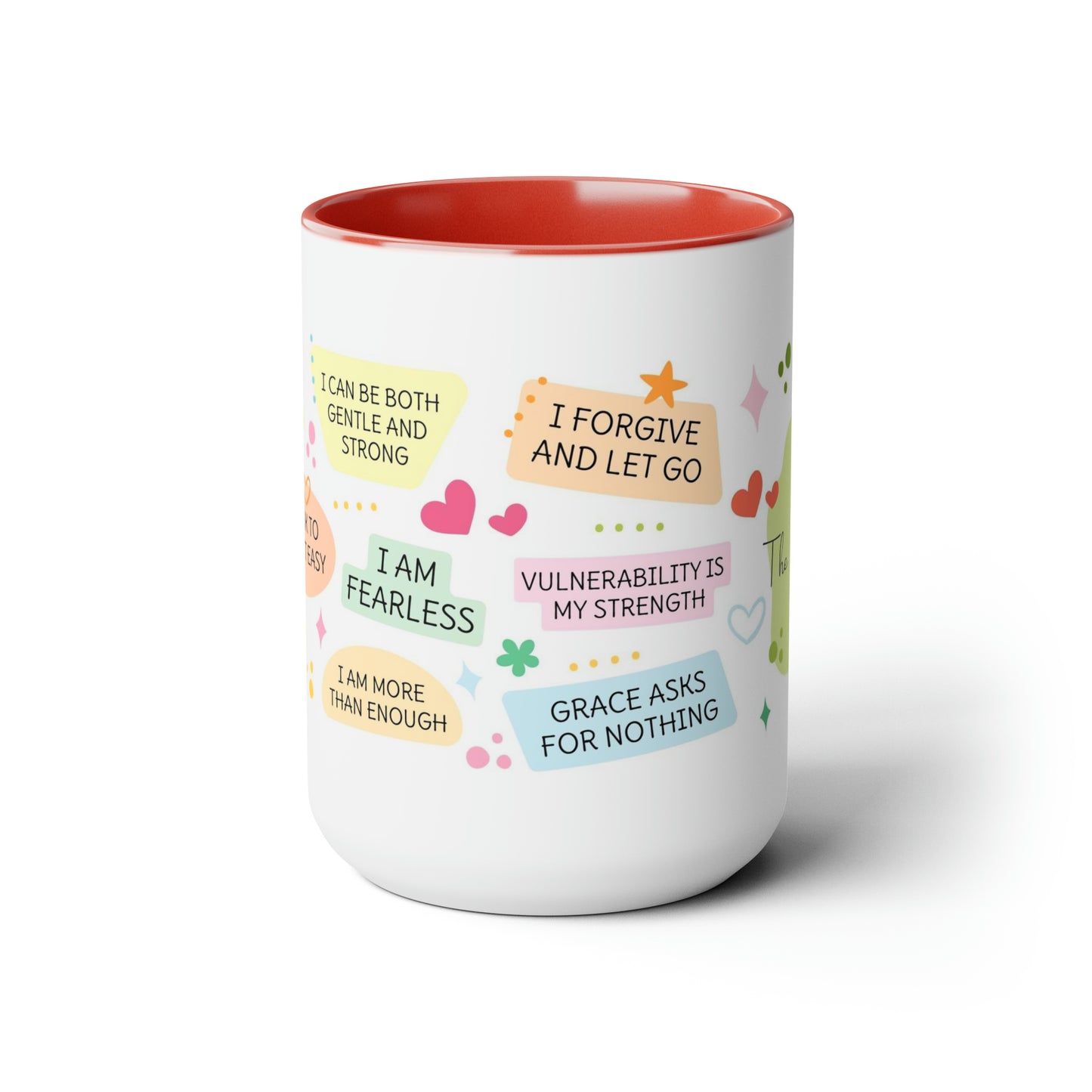 Enneagram 8 Affirmations  Two-Tone Coffee Mugs, 15oz