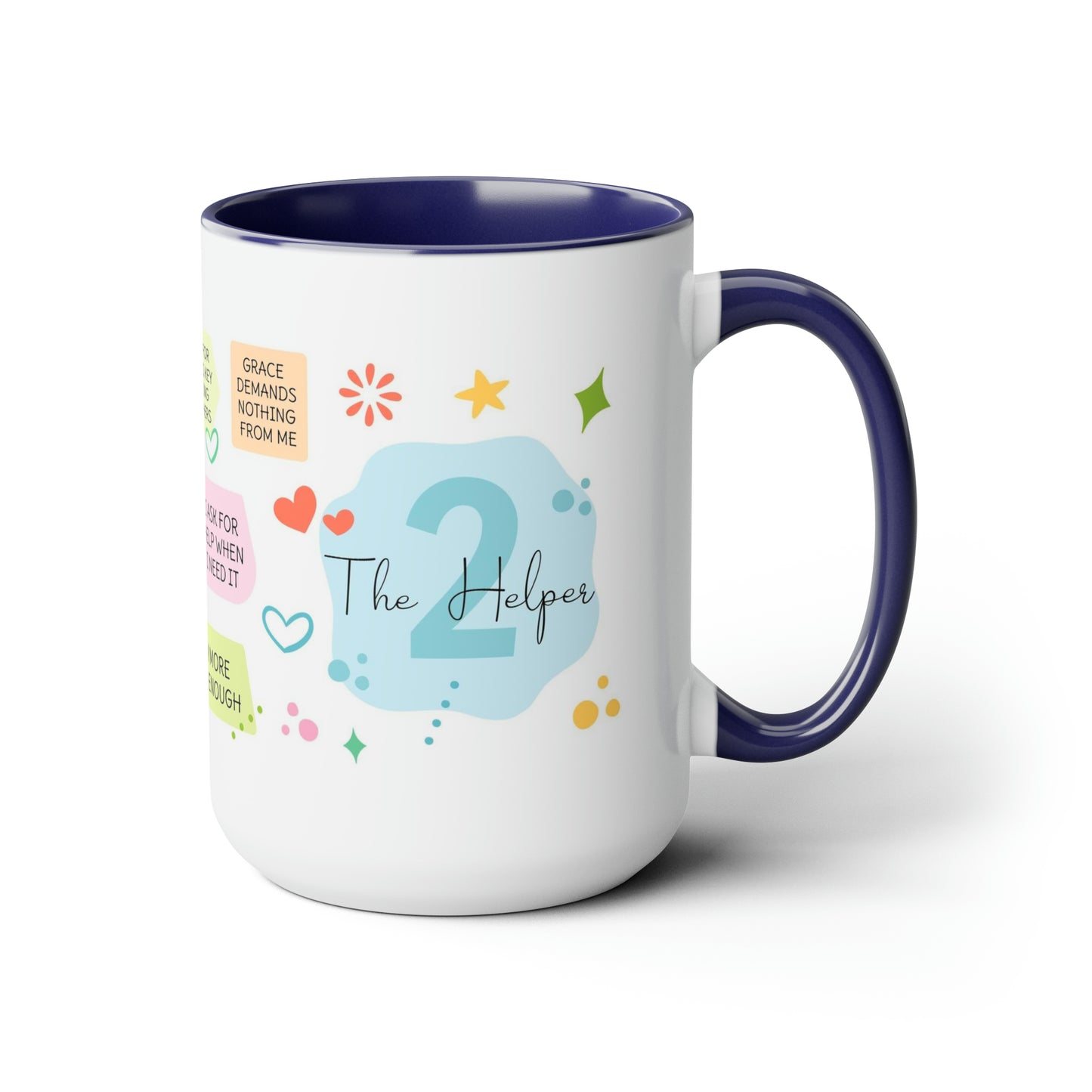 Enneagram 2  Affirmations  Two-Tone Coffee Mugs, 15oz