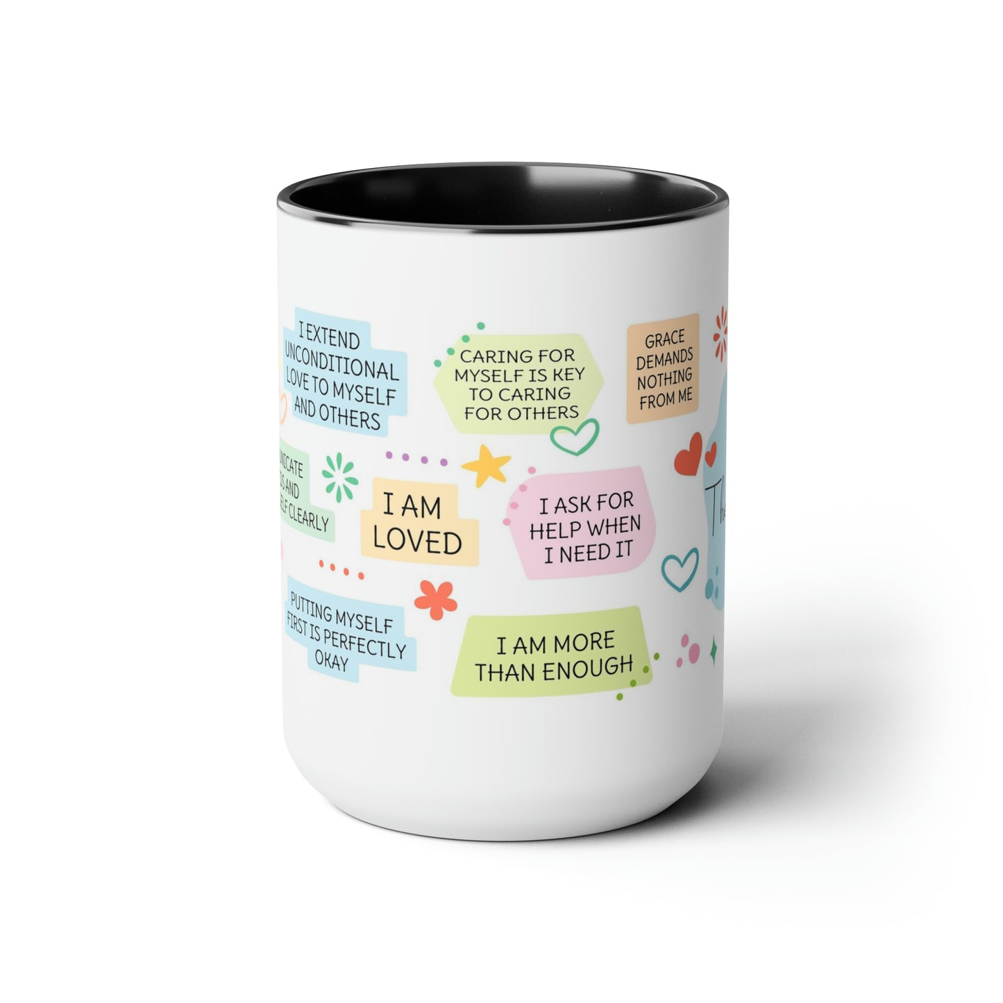 Enneagram 2  Affirmations  Two-Tone Coffee Mugs, 15oz