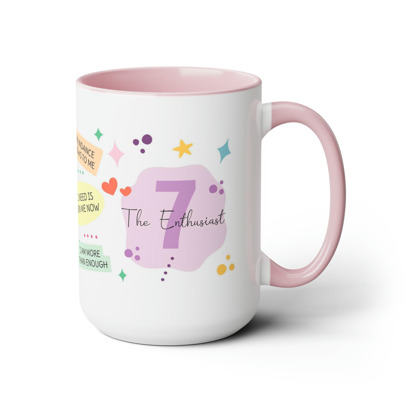 Enneagram 7 Affirmations  Two-Tone Coffee Mugs, 15oz