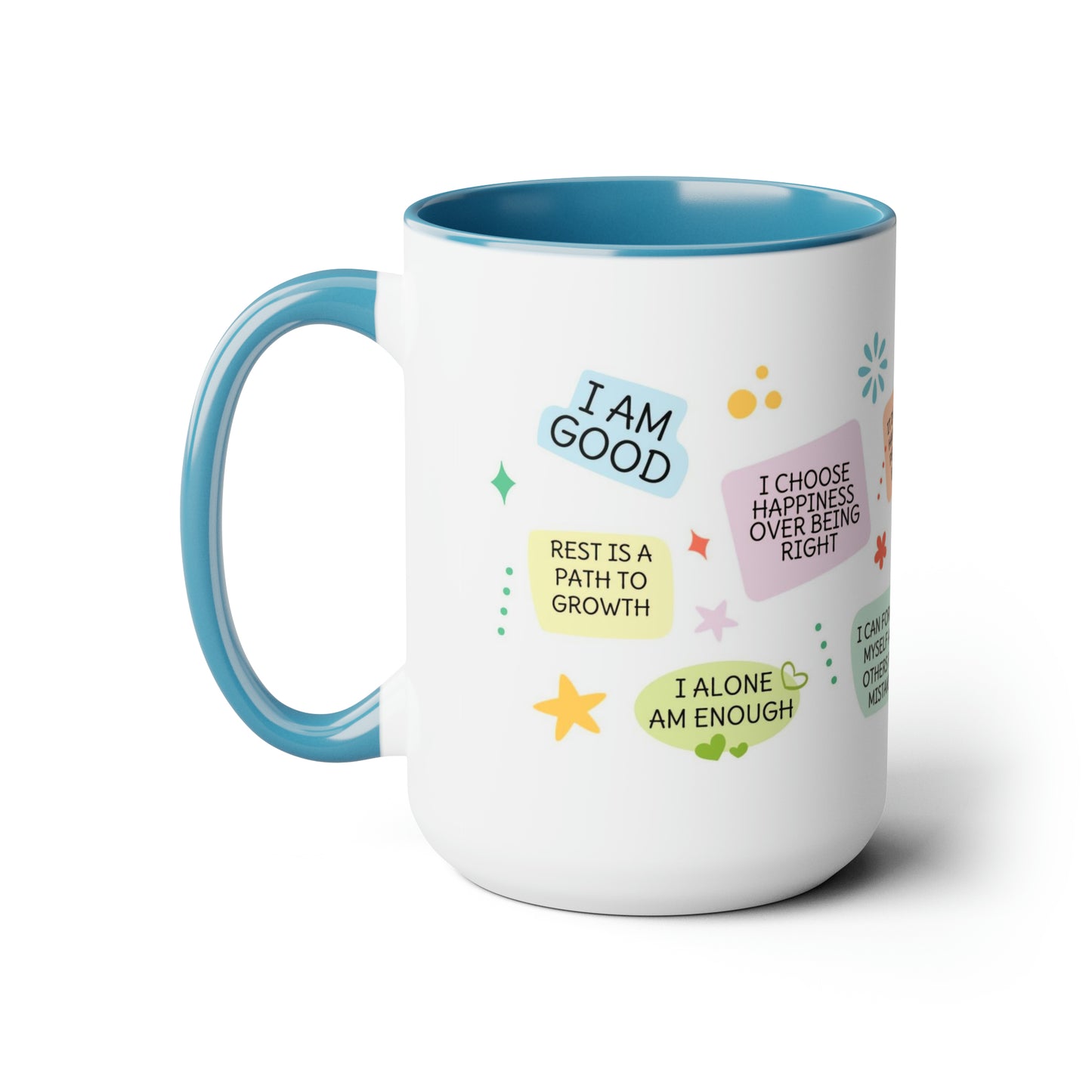 Enneagram 1  Affirmations  Two-Tone Coffee Mugs, 15oz