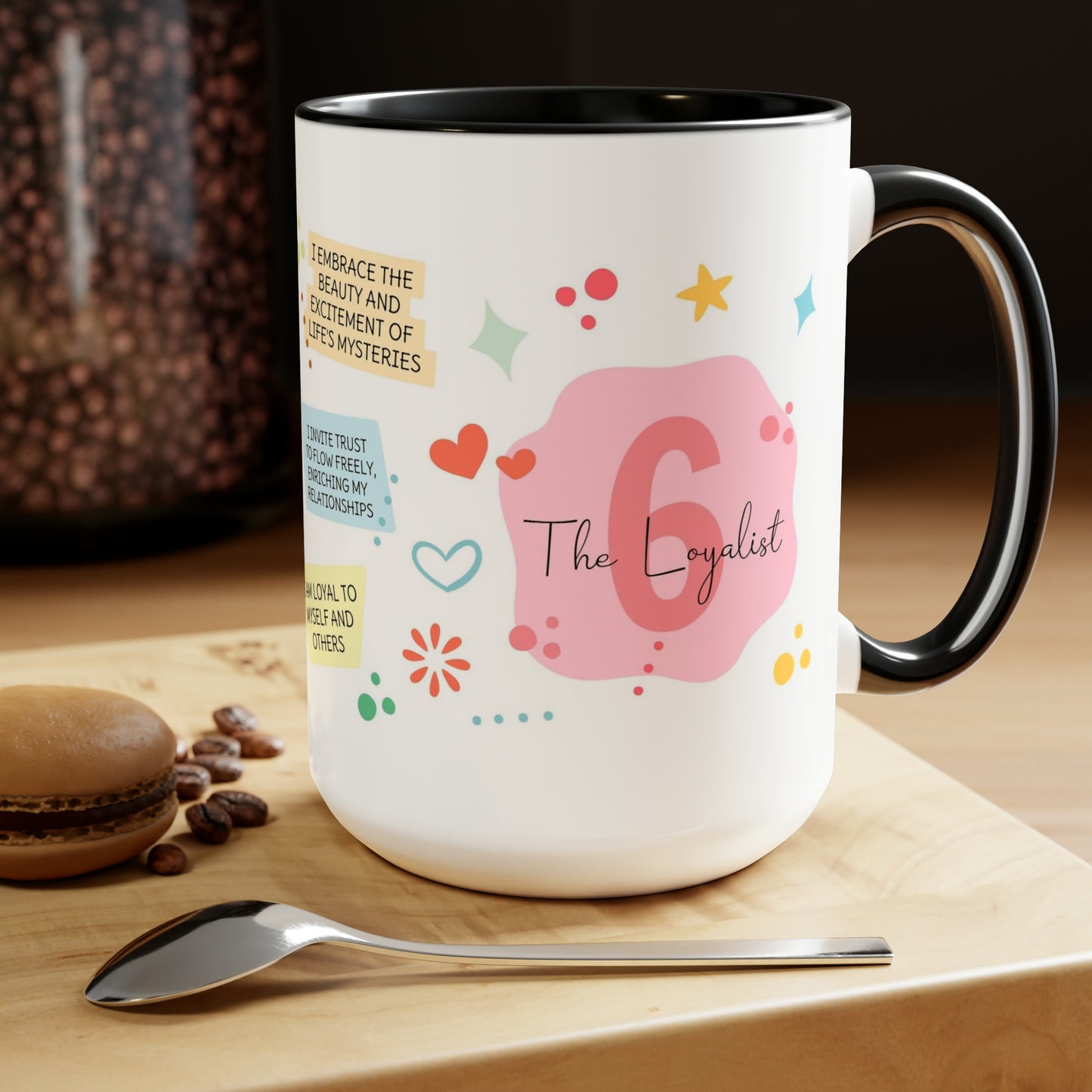 Enneagram 6 Affirmations  Two-Tone Coffee Mugs, 15oz