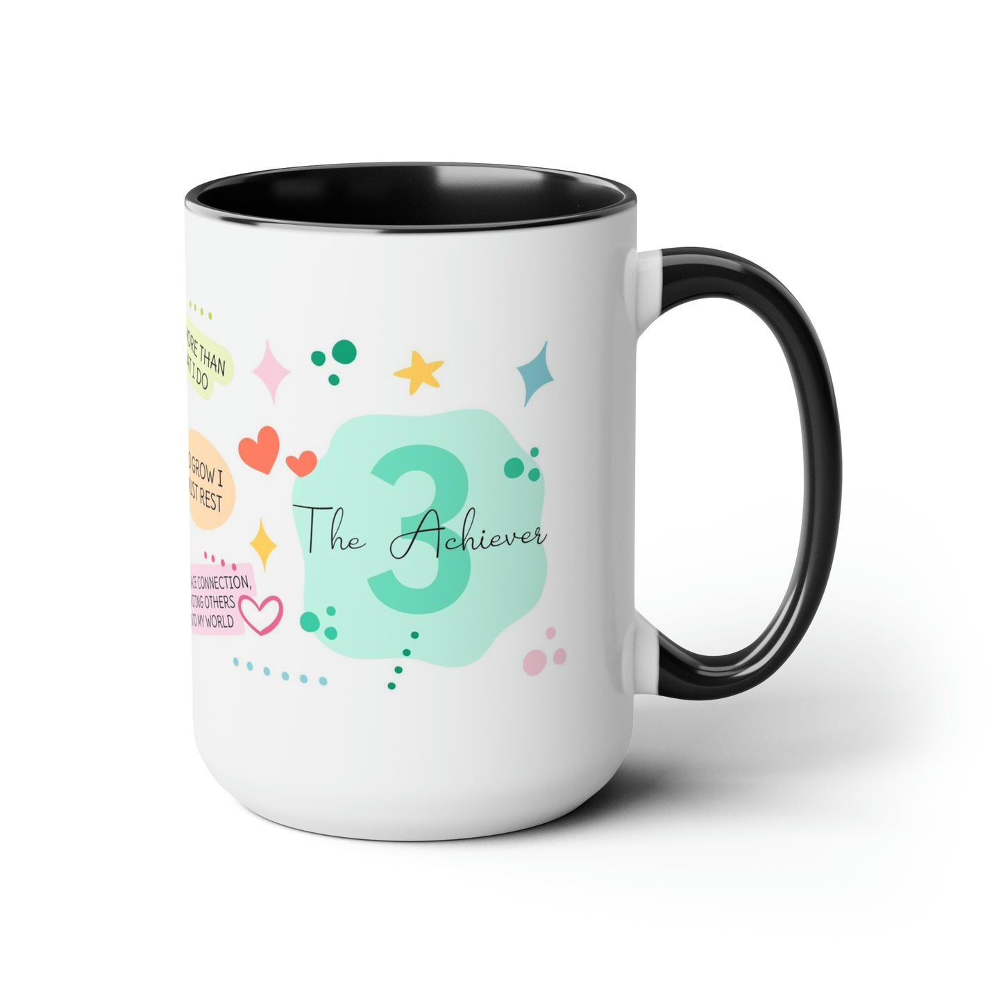 Enneagram 3 Affirmations  Two-Tone Coffee Mugs, 15oz
