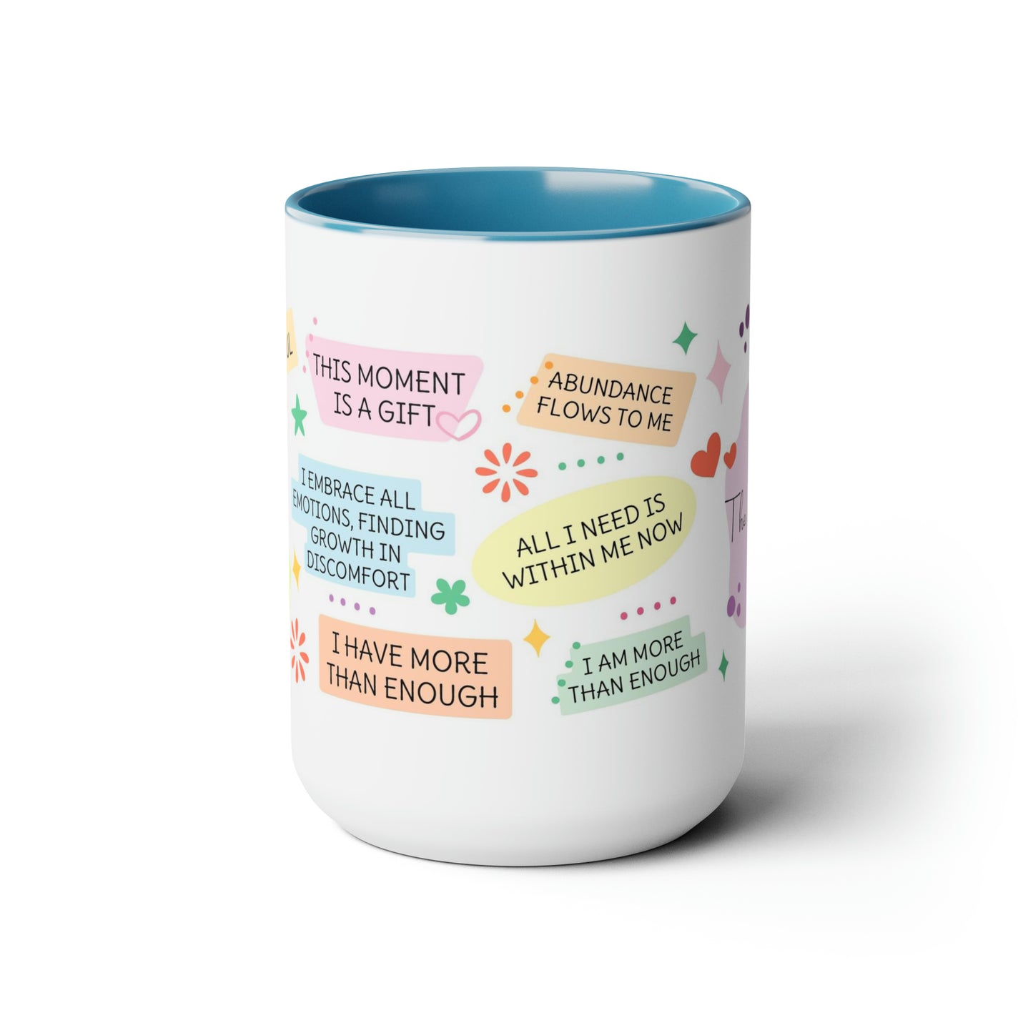 Enneagram 7 Affirmations  Two-Tone Coffee Mugs, 15oz