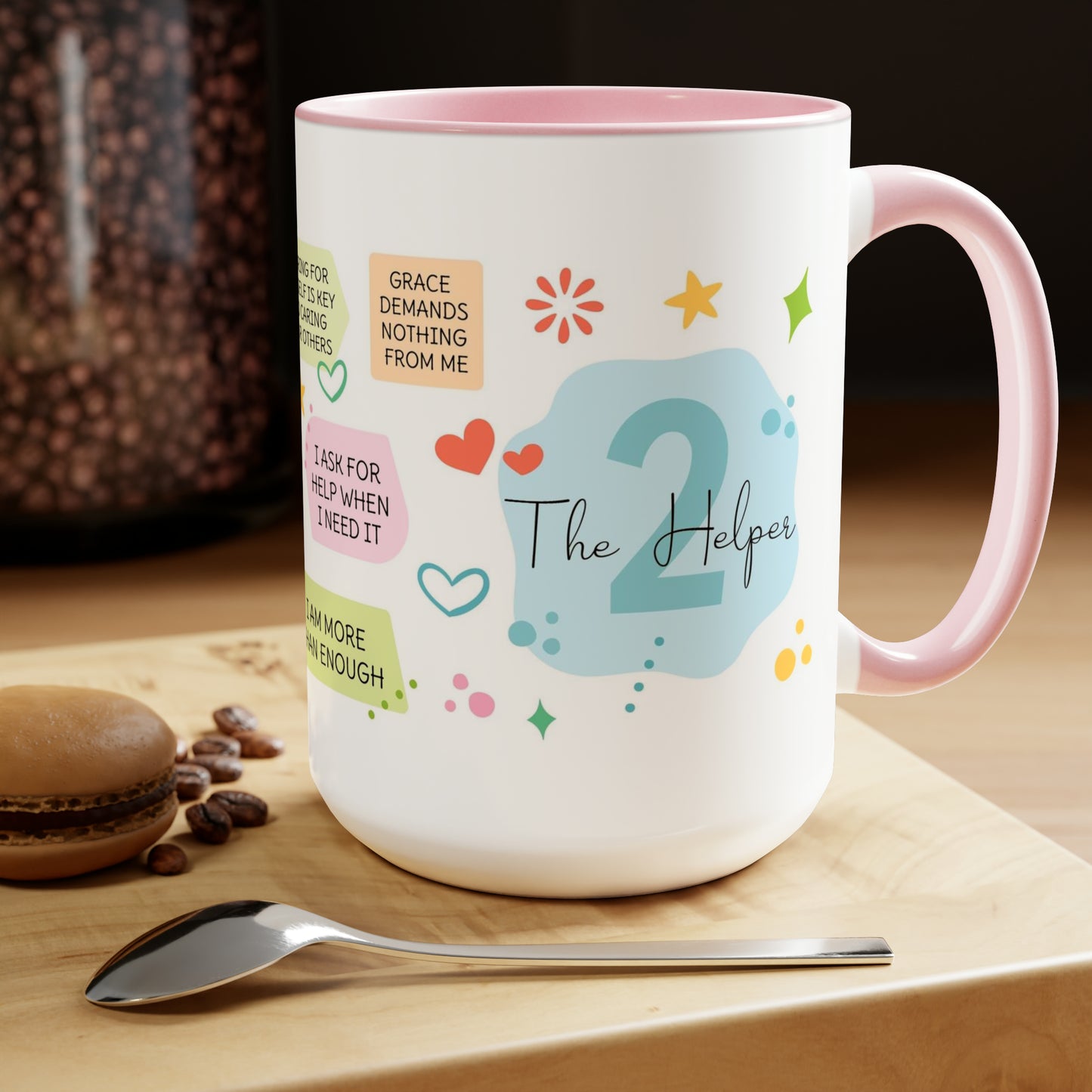 Enneagram 2  Affirmations  Two-Tone Coffee Mugs, 15oz