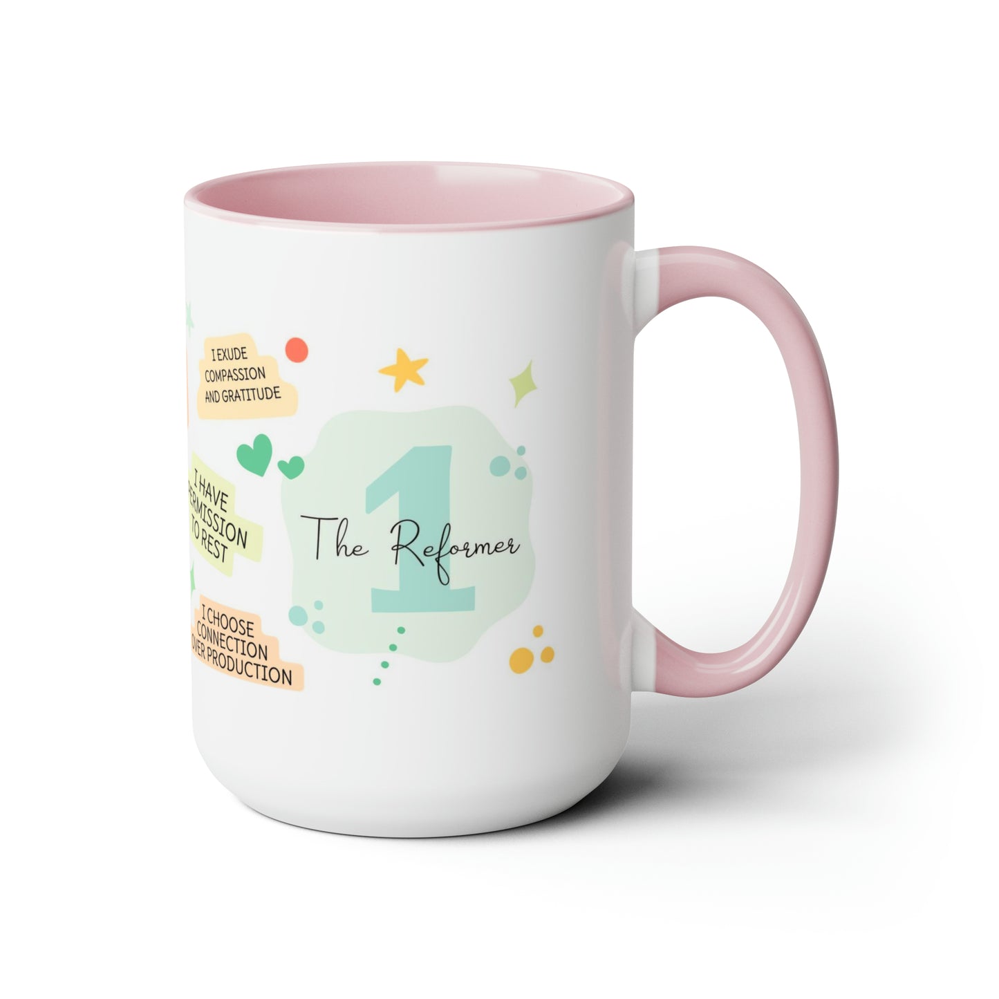 Enneagram 1  Affirmations  Two-Tone Coffee Mugs, 15oz