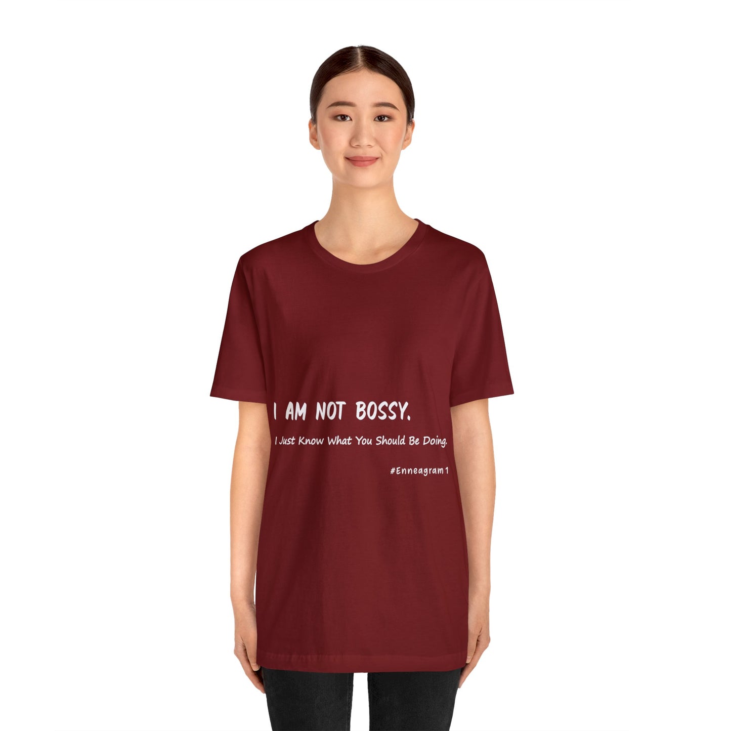 Enneagram Type 1 T-Shirt. I Am Not Bossy. I Just Know What You Should Be Doing. Funny Enneagram T-shirts. Enneagram Gift.