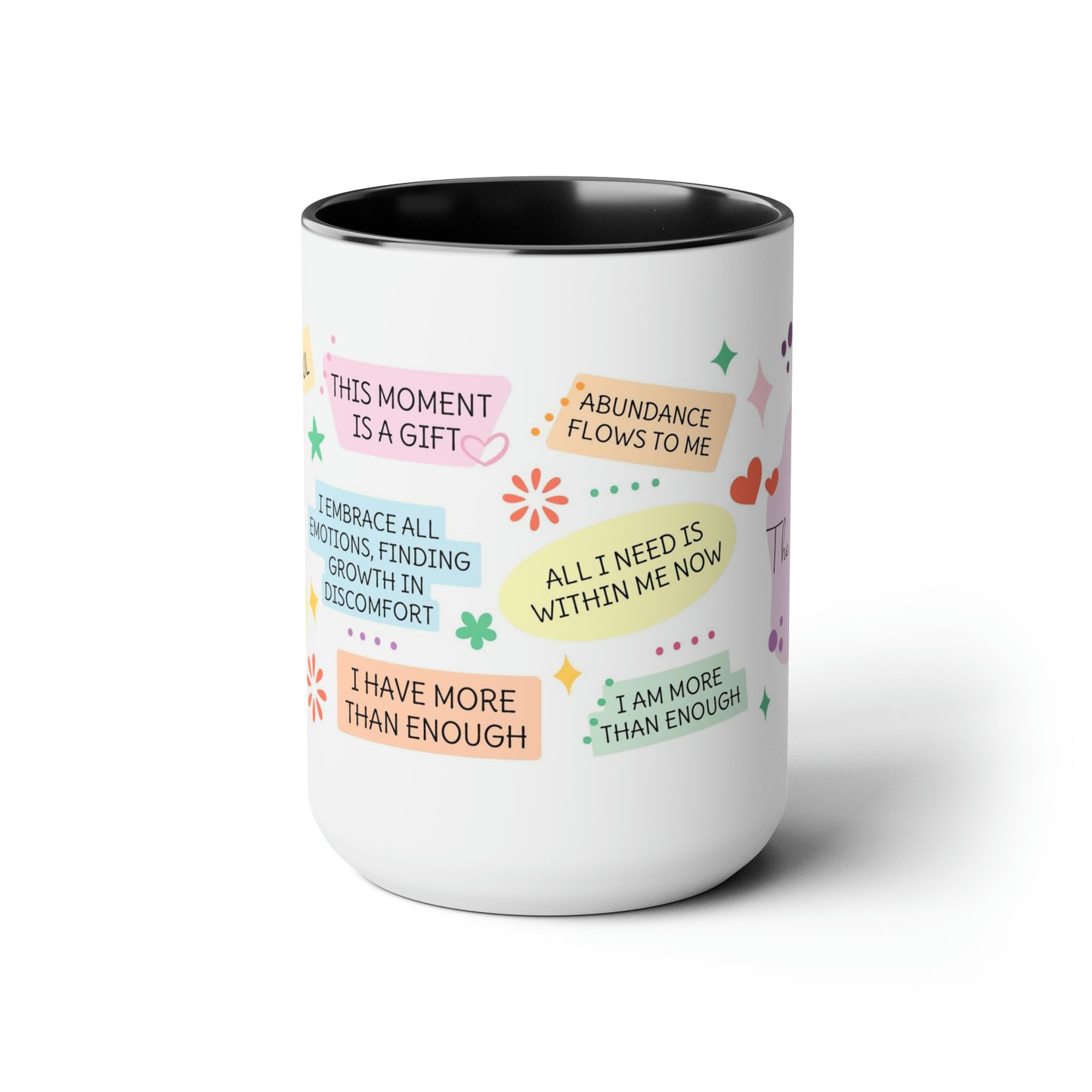 Enneagram 7 Affirmations  Two-Tone Coffee Mugs, 15oz