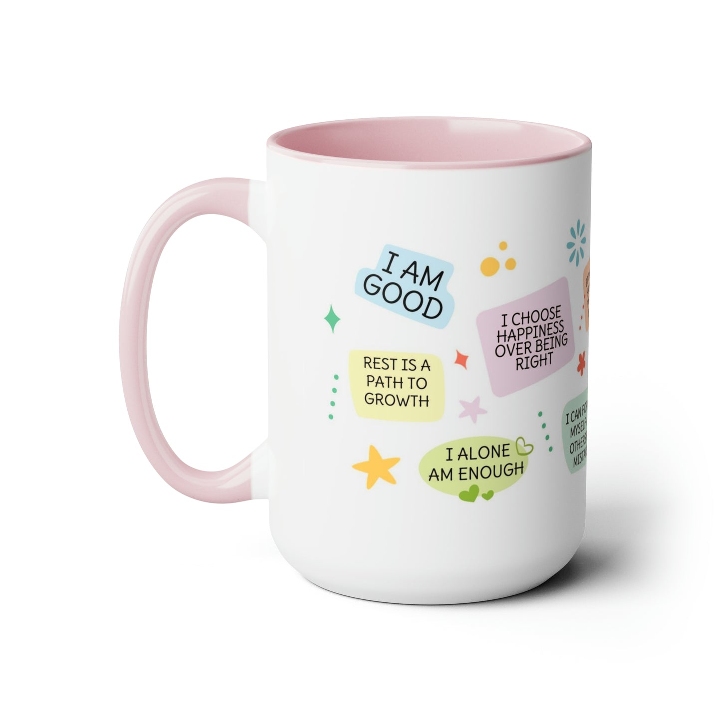 Enneagram 1  Affirmations  Two-Tone Coffee Mugs, 15oz