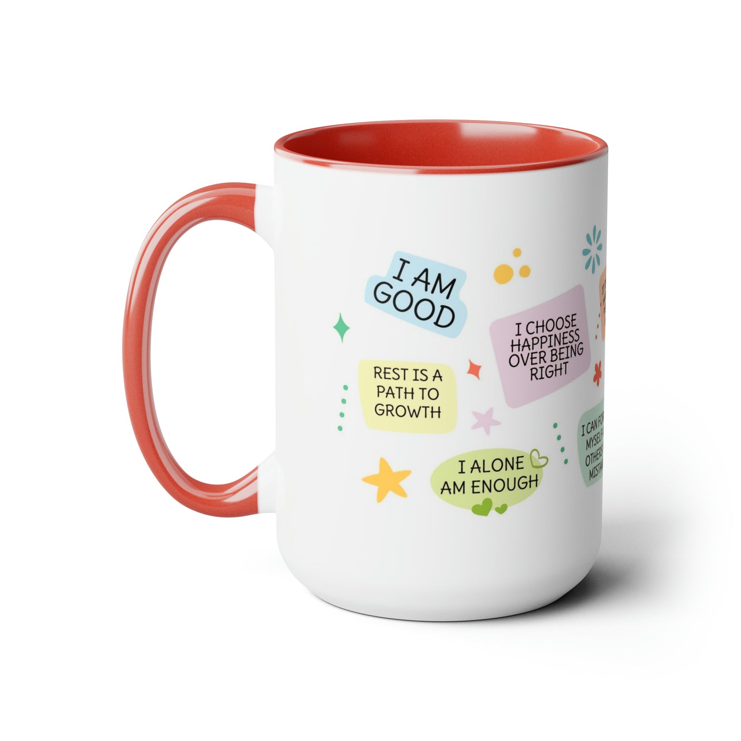 Enneagram 1  Affirmations  Two-Tone Coffee Mugs, 15oz