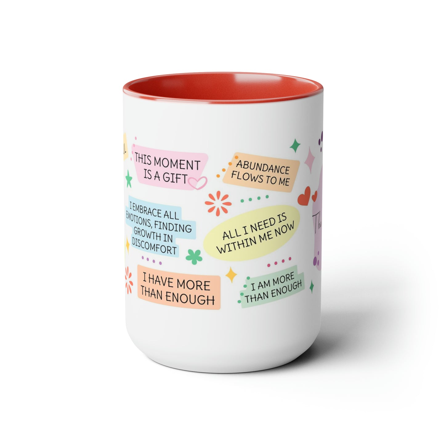 Enneagram 7 Affirmations  Two-Tone Coffee Mugs, 15oz