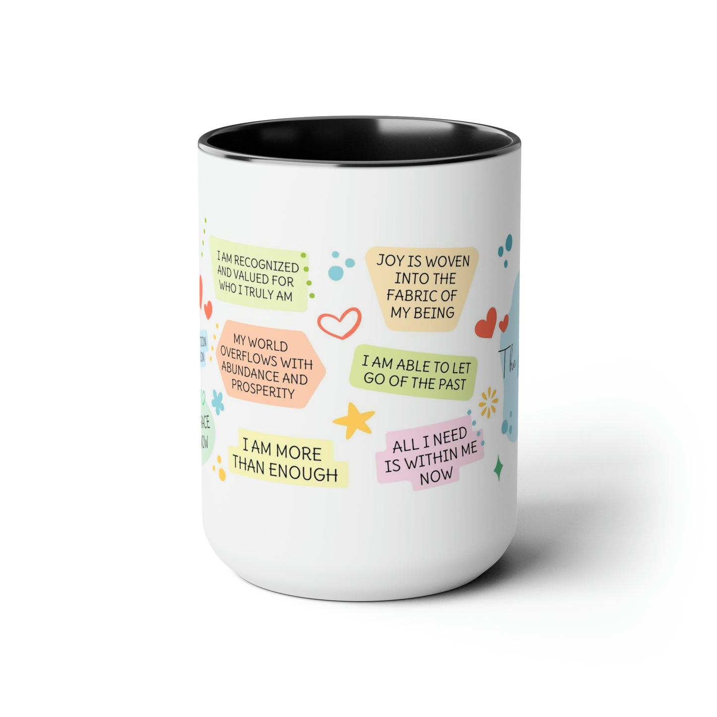 Enneagram 4  Affirmations  Two-Tone Coffee Mugs, 15oz