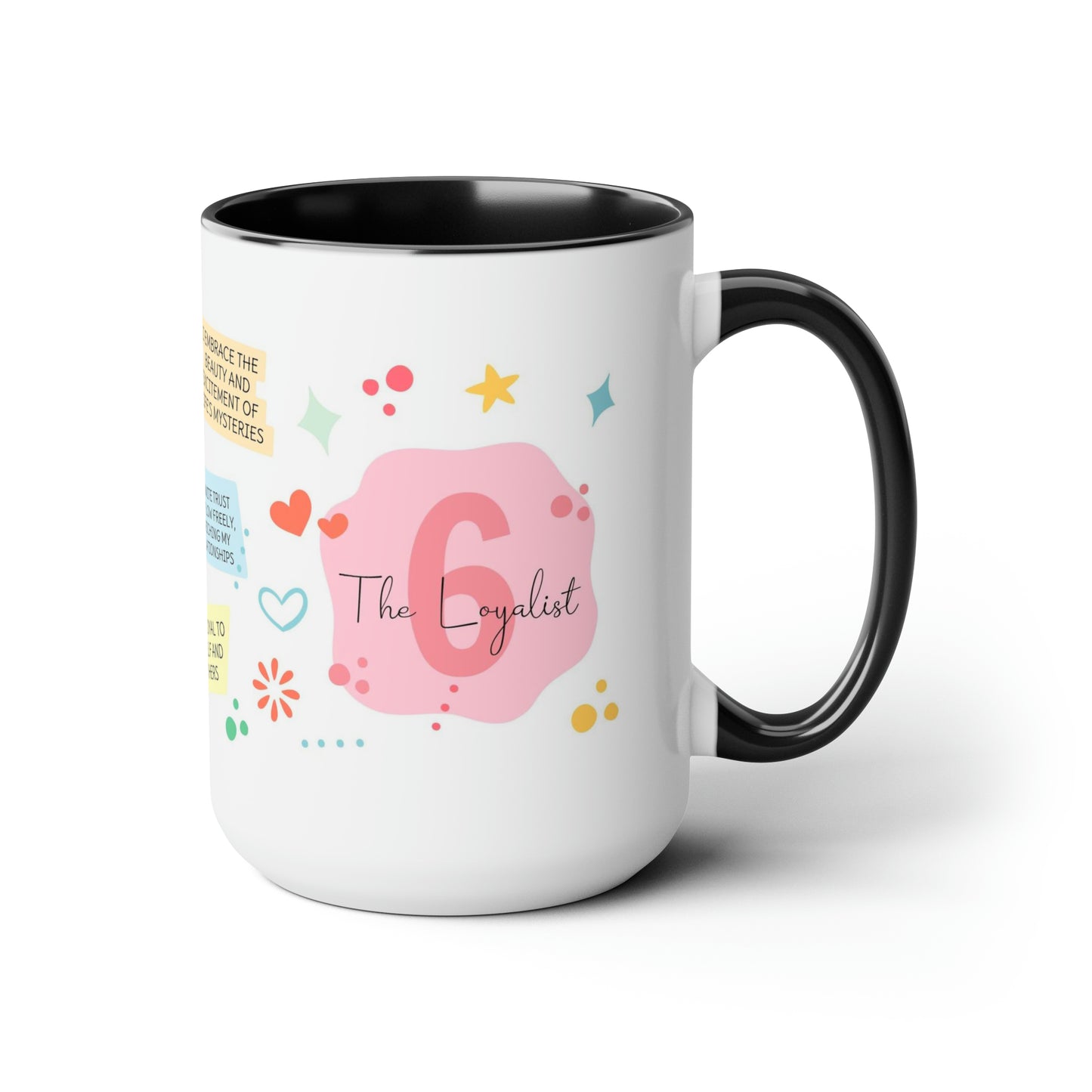 Enneagram 6 Affirmations  Two-Tone Coffee Mugs, 15oz