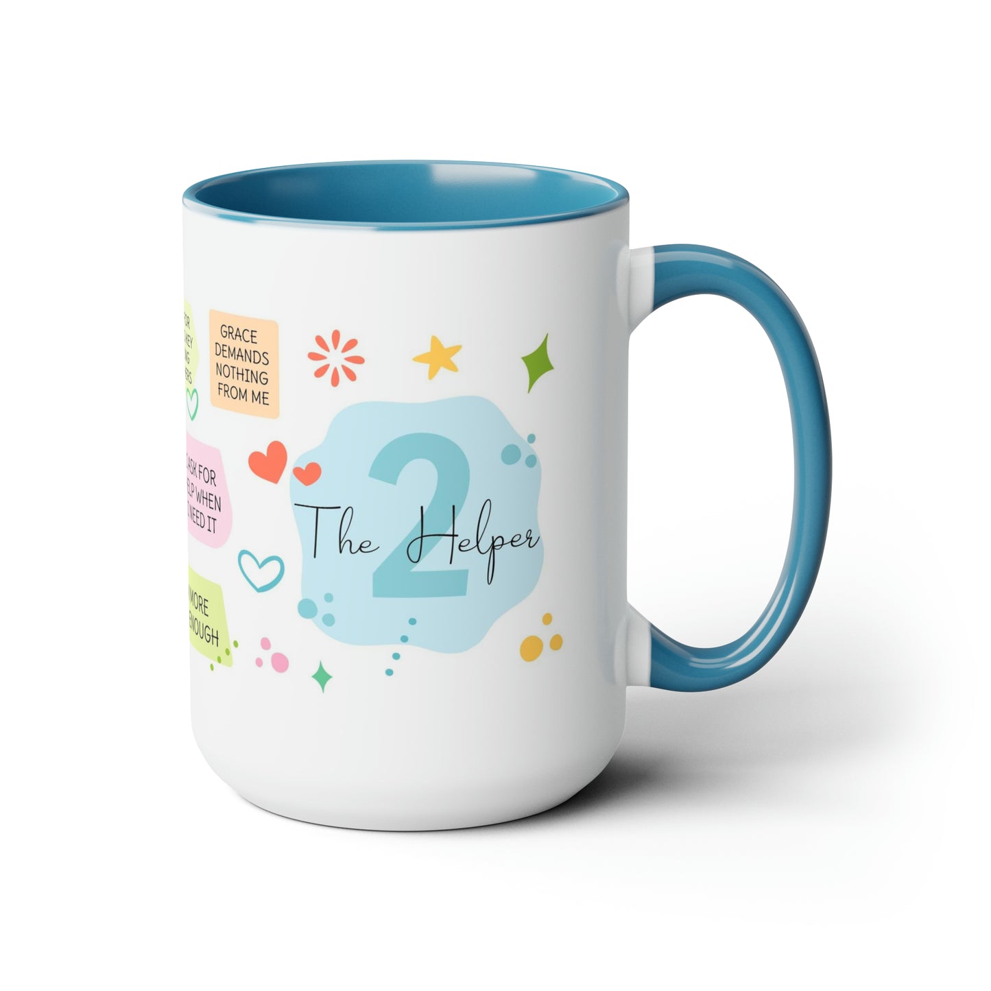Enneagram 2  Affirmations  Two-Tone Coffee Mugs, 15oz