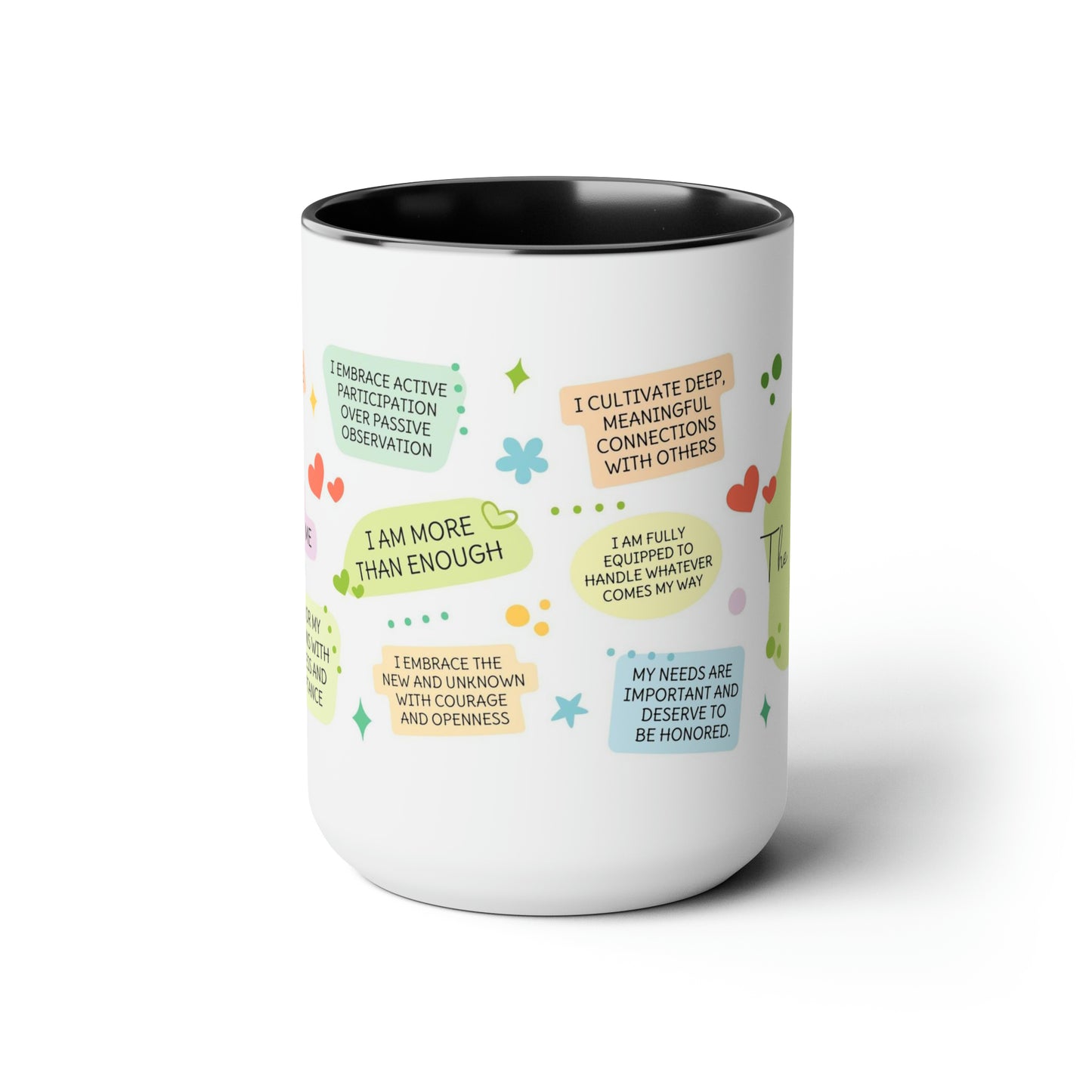 Enneagram 5  Affirmations  Two-Tone Coffee Mugs, 15oz