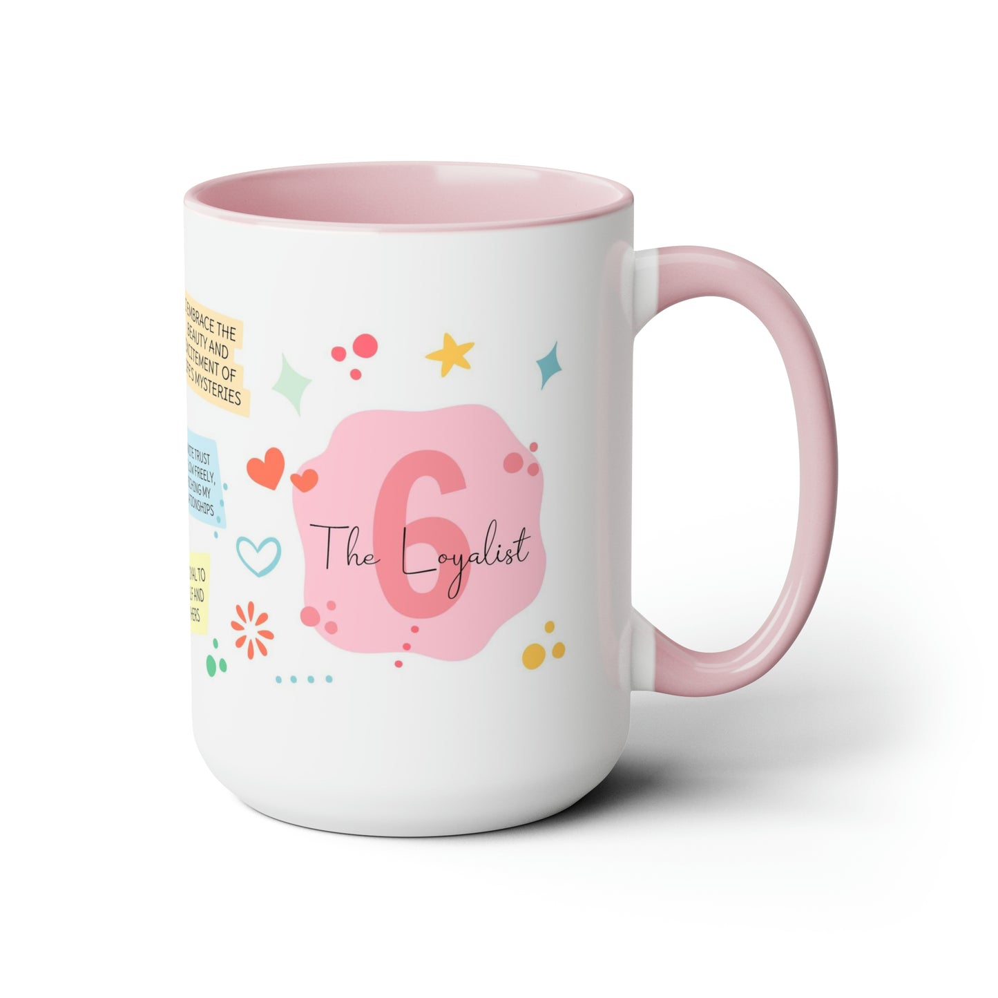 Enneagram 6 Affirmations  Two-Tone Coffee Mugs, 15oz