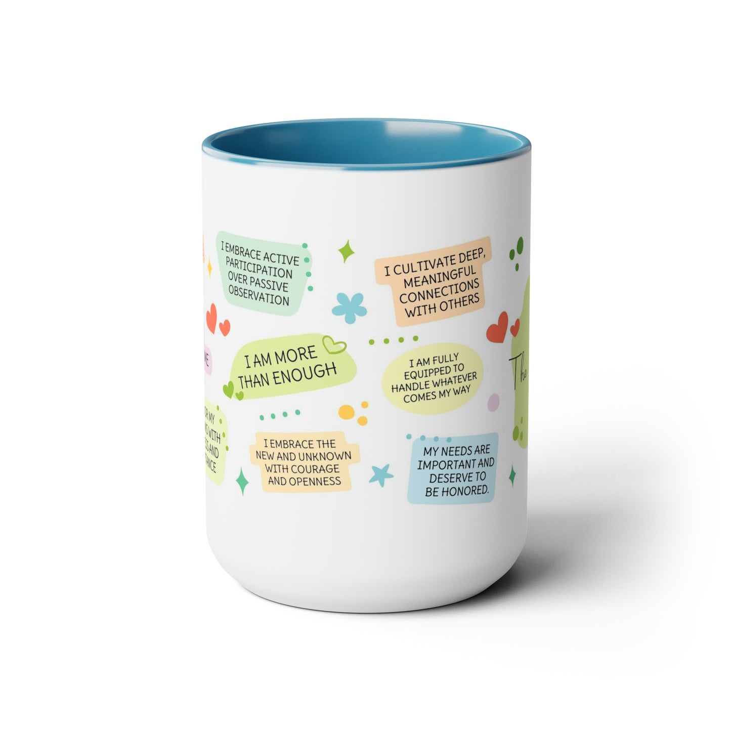 Enneagram 5  Affirmations  Two-Tone Coffee Mugs, 15oz