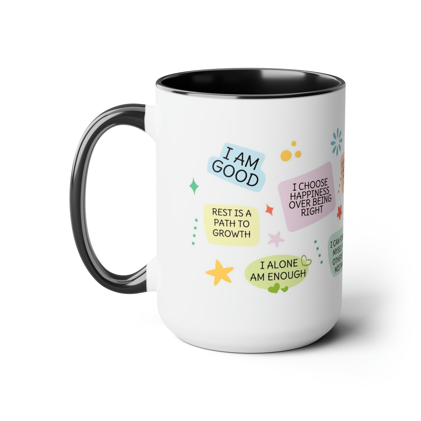 Enneagram 1  Affirmations  Two-Tone Coffee Mugs, 15oz
