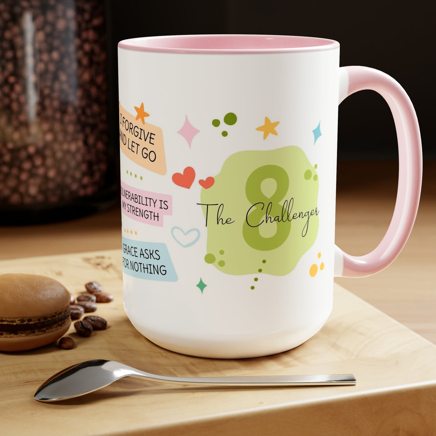 Enneagram 8 Affirmations  Two-Tone Coffee Mugs, 15oz