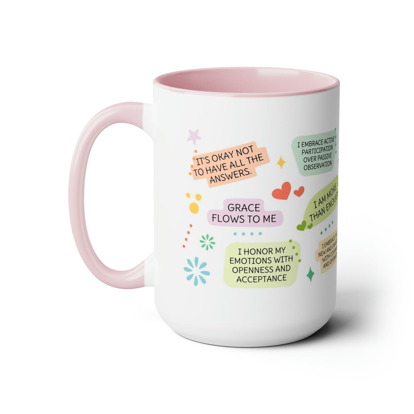 Enneagram 5  Affirmations  Two-Tone Coffee Mugs, 15oz