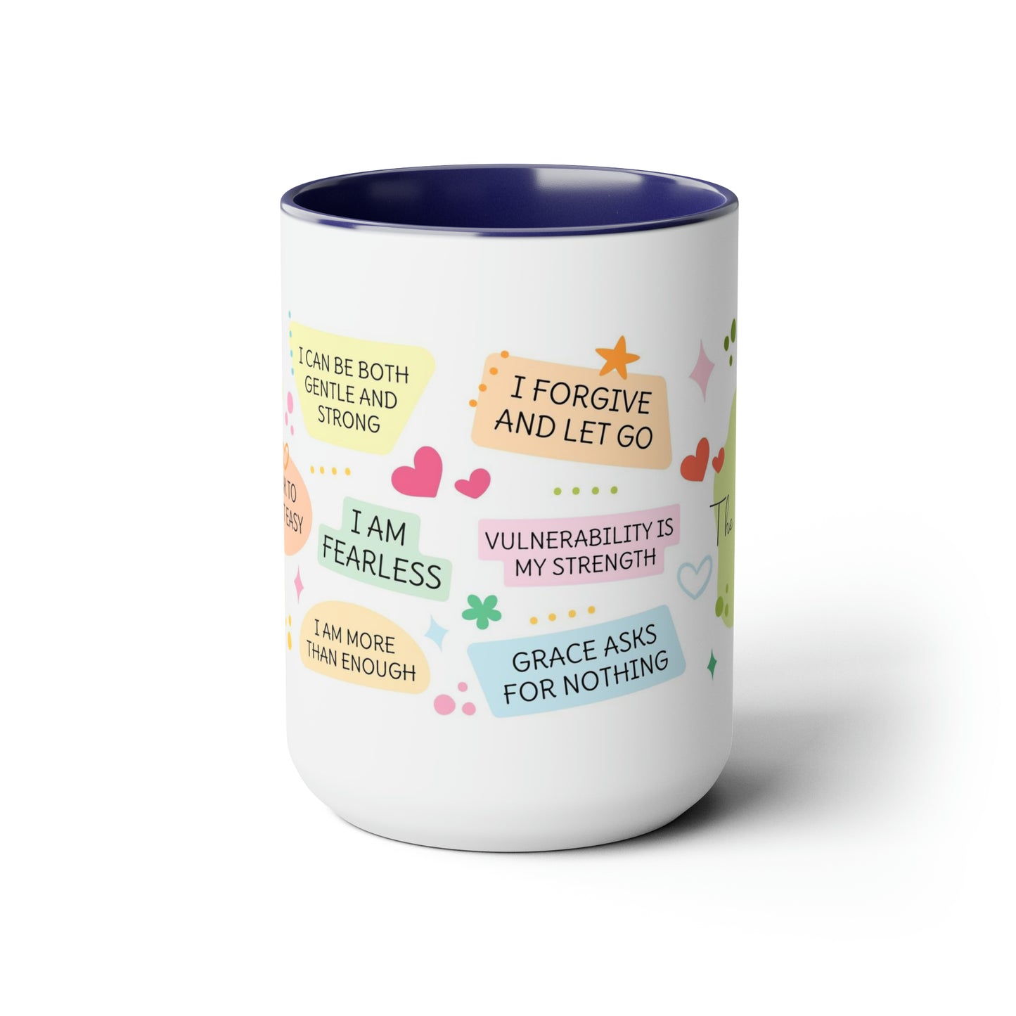 Enneagram 8 Affirmations  Two-Tone Coffee Mugs, 15oz