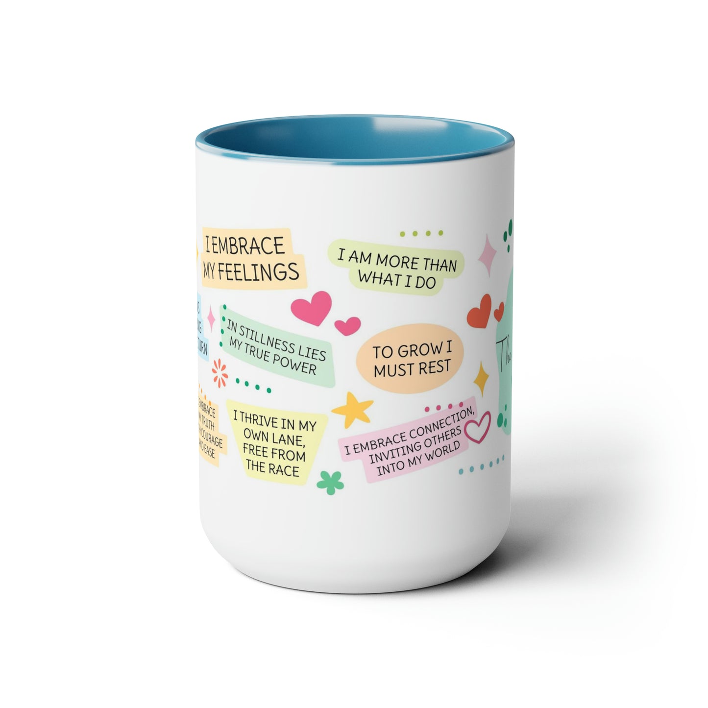 Enneagram 3 Affirmations  Two-Tone Coffee Mugs, 15oz