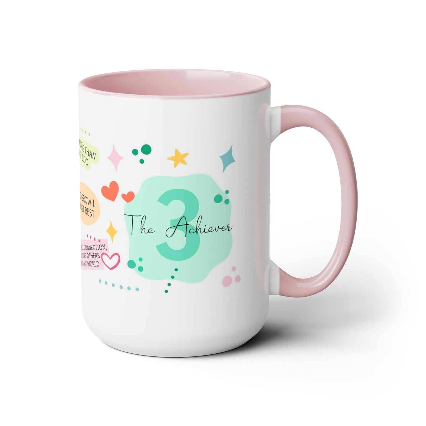 Enneagram 3 Affirmations  Two-Tone Coffee Mugs, 15oz