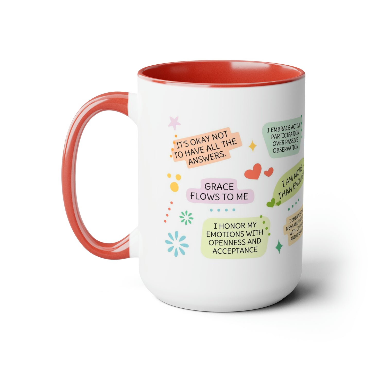 Enneagram 5  Affirmations  Two-Tone Coffee Mugs, 15oz