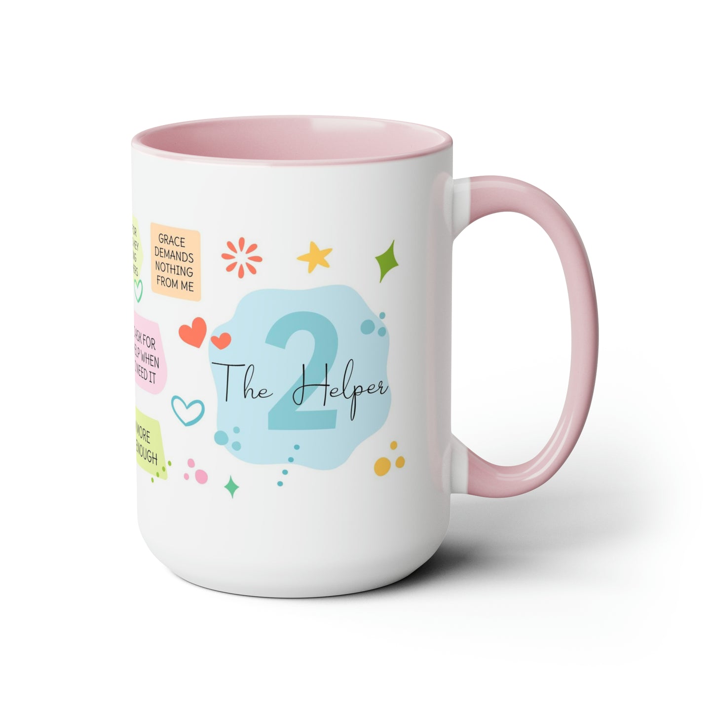 Enneagram 2  Affirmations  Two-Tone Coffee Mugs, 15oz