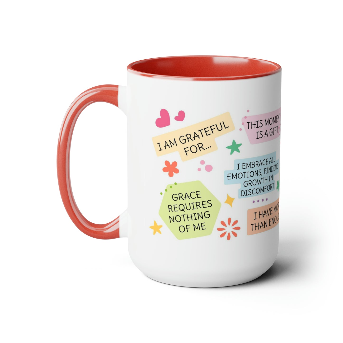 Enneagram 7 Affirmations  Two-Tone Coffee Mugs, 15oz