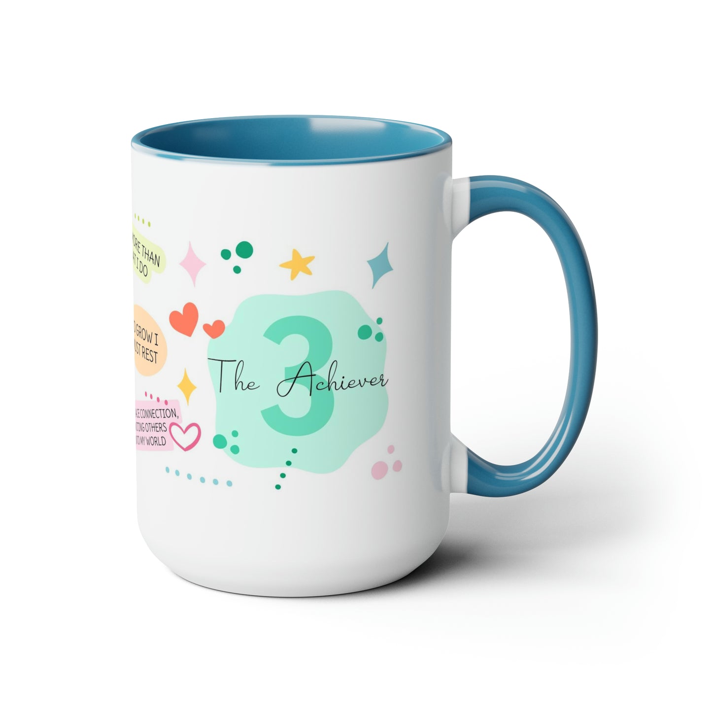 Enneagram 3 Affirmations  Two-Tone Coffee Mugs, 15oz