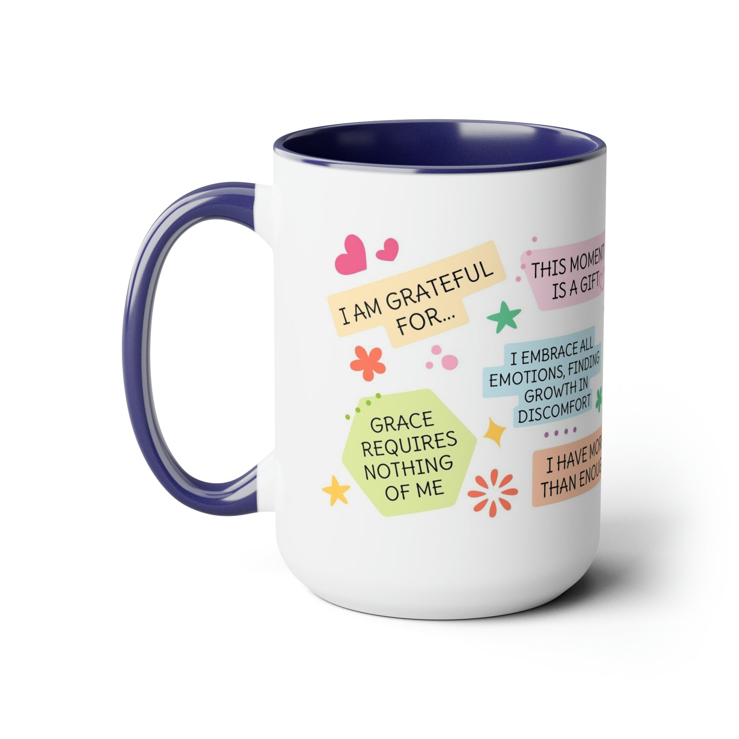 Enneagram 7 Affirmations  Two-Tone Coffee Mugs, 15oz