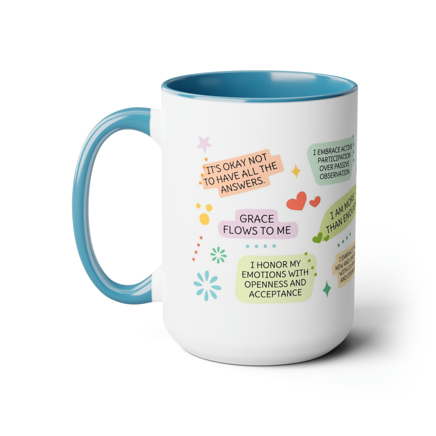 Enneagram 5  Affirmations  Two-Tone Coffee Mugs, 15oz