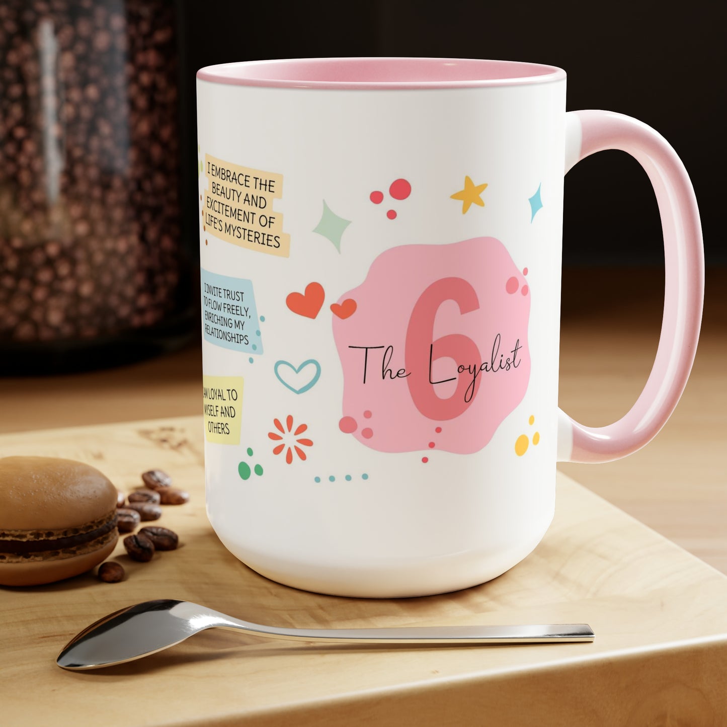 Enneagram 6 Affirmations  Two-Tone Coffee Mugs, 15oz